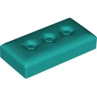 Duplo Tile 2 x 4 with Cushion Pattern / Dark Turquoise