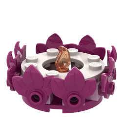 Magenta Flower Candle