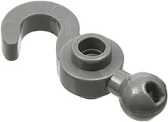 Hook with Towball / Dark Bluish Gray