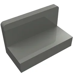 Panel 1 x 2 x 1 [Rounded Corners] / Dark Bluish Gray