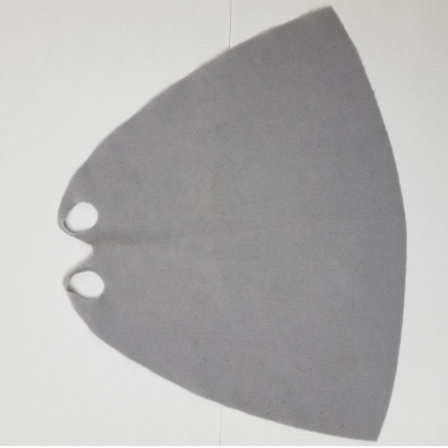 Lego Large Figure Cape, 2 Holes / Light Gray