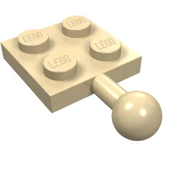 Plate 2 x 2 with Towball / Tan