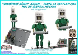 Downtown Diner Add On - Route 66 Muffler Man "Gemini Giant"
