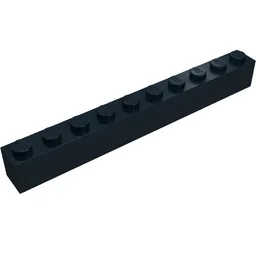 Brick 1 x 10 / Black