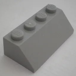 Brick Sloped 45° 2 x 4 Smooth / Light Bluish Gray