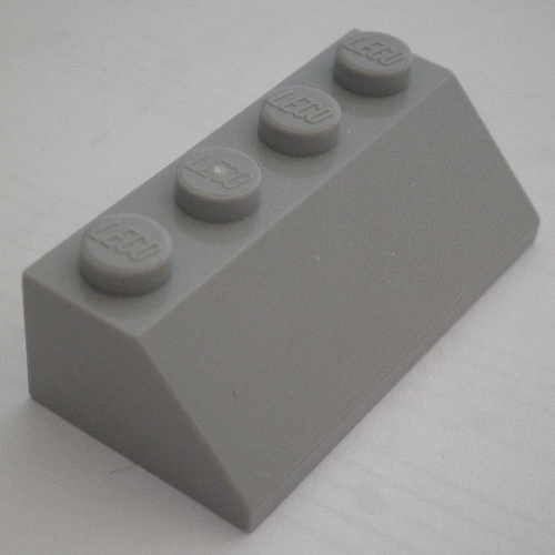 Lego Brick Sloped 45° 2 x 4 Smooth / Light Bluish Gray