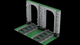 Two track rack tunnel facade.