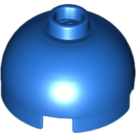 Lego Brick Round 2 x 2 Dome Top, Hollow Stud / Blue