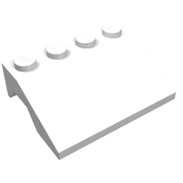 Wheel Arch, Mudguard, Slope 3 x 4 / White