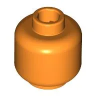 Minifig Head [Plain] [Hollow Stud] / Orange