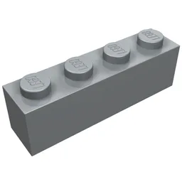 Brick 1 x 4 / Pearl Light Gray