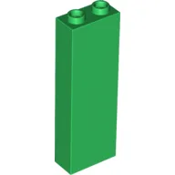 Brick 1 x 2 x 5 with Hollow Studs / Green
