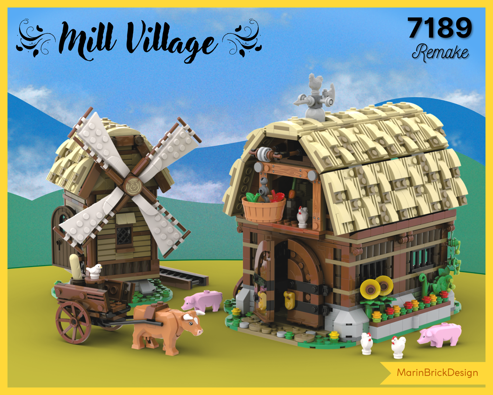 Lego 3739 Mill Village Raid Remake - Lego Medieval Castle MOC