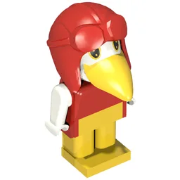 Fabuland Figure Crow 3 with Aviator Helmet / Red