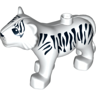 Lego Duplo Animal Tiger Adult New Style / White