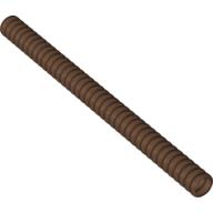 Lego Hose, Ribbed 7mm D. 13L / 10.4cm / Brown