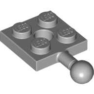 Lego Plate Special 2 x 2 with Towball and Hole / Light Bluish Gray