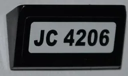 Slope 30 1 x 2 x 2/3 with 'JC 4206' Pattern (Sticker) - Set 4206