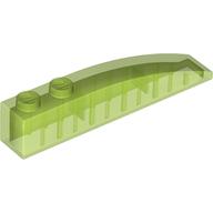 Lego Brick Curved 6 x 1 / Trans-Bright Green