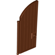 Lego Door, Gate 1 x 4 x 7 2/3 with Curved Top / Reddish Brown