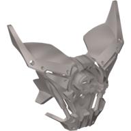 Lego Large Figure Chest Cover, Armour with Single Spiked Shoulders / Flat Silver