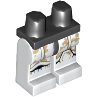 Lego Hips and White Legs with Tan Dirt Stains on Upper Leg Print (Stormtrooper) / Black