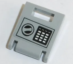 Container, Box 2 x 2 x 2 Door with Slot with Handle and Keypad (Rectangular Buttons) Pattern (Sticker) - Sets 60128 / 60131