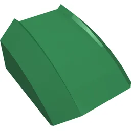 Brick Curved 2 x 2 with Lip, No Studs / Green