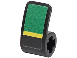 Technic, Panel Curved 2 x 1 x 1 with Green Panel and Yellow Horizontal Stripe Pattern (Sticker) - Set 42240