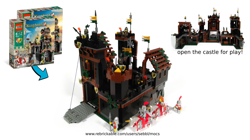 Lego 2x 7947: Black Knight's Castle Homage