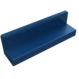 Panel 1 x 4 x 1 with Rounded Corners [Thick Wall] / Dark Blue