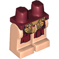 Lego Hips and Light Nougat Legs with Leia Slave Outfit Print