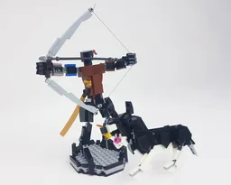 The Masked Hunter and his Dog (includes stand)