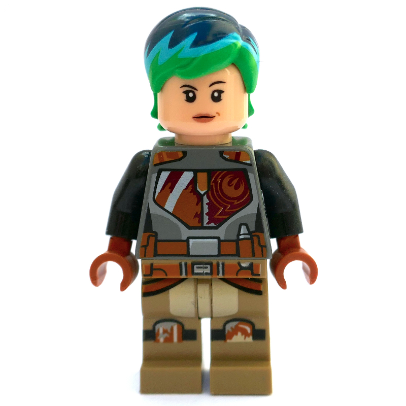 Lego Sabine Wren with Dark Blue and Bright Green Hair