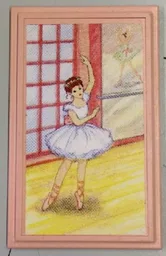 Scala Wall, Panel 6 x 10 with Ballerina Pattern (Sticker) - Set 3270 / Light Salmon