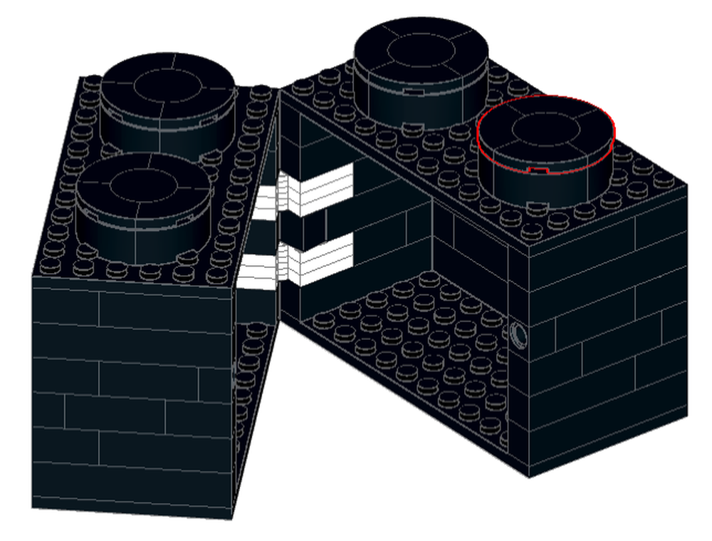 Lego Hinged Black 2x2 stud block