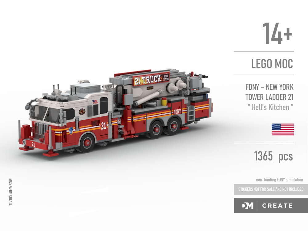 Lego FDNY - New York - Tower Ladder 21 Hell's Kitchen