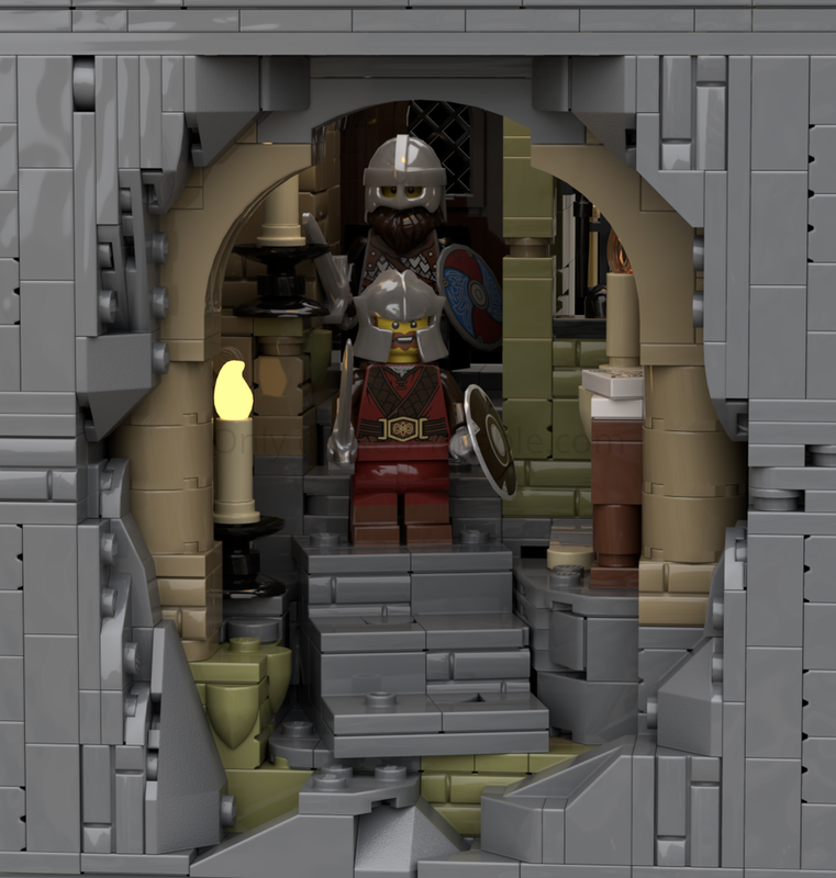 Lego Fantasy diorama - the dark dungeon entrance