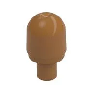Light Cover 1 x 1 Round with Internal Bar / Bionicle Barraki Eye / Medium Nougat