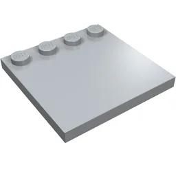 Plate Special 4 x 4, Studs on One Edge Plain] / Light Bluish Gray