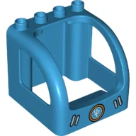 Duplo Cab 4 x 4 x 3 with Grill and Exo-Flex Circuit Print / Dark Azure