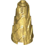 Lego Cone 2 x 2 x 3 Jagged / Pearl Gold