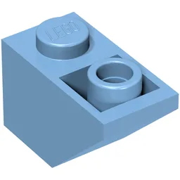 Brick Sloped Inverted 45° 2 x 1 / Medium Blue