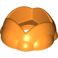 Duplo Round Rock / Bush / Space Crater 4 x 4 x 1.5 with 2 x 2 Hole / Orange
