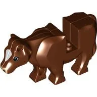 Animal, Cow with Pink Muzzle and White Spot on Head Print / Reddish Brown