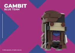 Gambit (Remy LeBeau) - X-Men Blue Team (BrickHeadz‑Style)