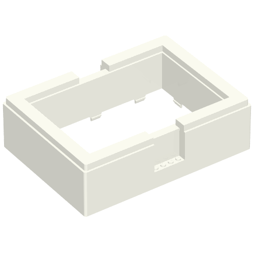 Lego BYGGLEK Box Frame, 16 x 22 x 5, 1 x 4 x 3 Cutouts on Long Sides / White