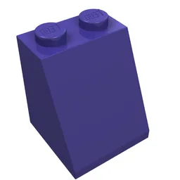 Brick Sloped 65° 2 x 2 x 2 with Bottom Tube / Dark Purple