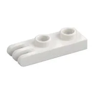 Hinge Plate 1 x 2 with 3 Fingers [Hollow Studs] / White
