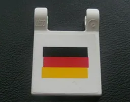 Flag 2 x 2 Square with Flat Edge with German Flag Pattern (Sticker) - Set 8672